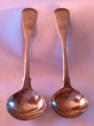 Sterling Silver Mustard Spoons X 2 photo