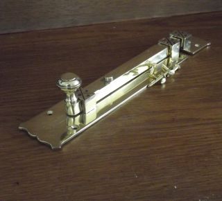 Large Brass Arts And Crafts Door Bolt Reproduction Lock photo