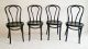 Thonet Style,  Ice Cream Parlor Chairs,  Bent Wood In Elegant Black Finish. Post-1950 photo 1