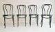Thonet Style,  Ice Cream Parlor Chairs,  Bent Wood In Elegant Black Finish. Post-1950 photo 2