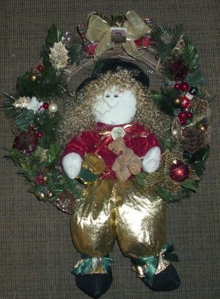 Little Boy Christmas Wreath Decoration For Display Or Door W/toys Ornaments photo