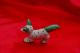 Antique Porcelain Dog Germany Red Dot Whimsical Terrier W Blue Eyes Green Ears Figurines photo 1