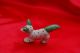 Antique Porcelain Dog Germany Red Dot Whimsical Terrier W Blue Eyes Green Ears Figurines photo 4