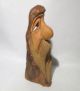 Vintage Signed Hand Carved Painted Wood Figure Sculpture Folk Art Primitive Carved Figures photo 5