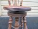 51341 Antique Victorian Adjustable Piano Stool Chair With Back 1900-1950 photo 6