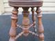 51341 Antique Victorian Adjustable Piano Stool Chair With Back 1900-1950 photo 8