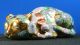 Chinese Hand Painted Mille Fleur Ceramic Sleepy Cat Vintage 1 - 2 Other photo 8