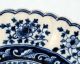 Antique Delft Faience Blue & White Pottery Fluted Bowl Compote Platters & Trays photo 5