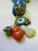 Wonderful Vintage Chinese Necklace W/ Large Lapis Frog,  Stones,  Silver Charms Necklaces & Pendants photo 1