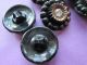Antique Black Glass Buttons/french Jet And Rhinestone Buttons photo 1