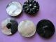 Antique Buttons From Mother - Of - Pearl And French Jet Buttons photo 1