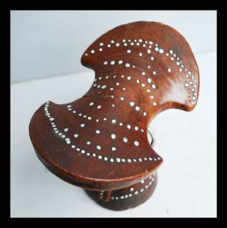 A Spectacular Headrest With Extremely Fine Metal Studs Decoration,  Ethiopia photo