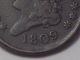 1809 Half Cent Classic Head Strong Xf Brown Toning Rare C - 2 Rarity - 3 The Americas photo 5