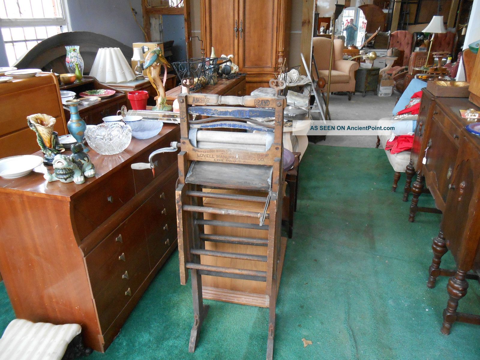 Anchor Brand;folding Bench Wringer/lovell Manufacturing Co.  /erie Pa. Clothing Wringers photo
