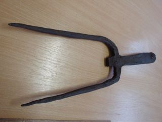 Rare Antique Pitchfork From The Late Middle Ages photo
