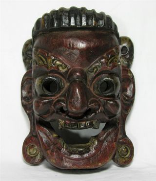 Vintage Burmese/indonesian Barong Devil Mask C.  1960s photo