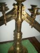 Antique Brass 7 - Candle Candelabra Adjustable Height,  Weight,  Condition Chandeliers, Fixtures, Sconces photo 10