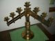 Antique Brass 7 - Candle Candelabra Adjustable Height,  Weight,  Condition Chandeliers, Fixtures, Sconces photo 11