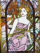 Alphonse Mucha Morning Art,  Stained Glass Window Panel 1940-Now photo 1