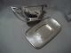Pairpoint Silver Plate Empire Style Rectangular Gravy Boat And Tray Made In Usa Sauce Boats photo 1