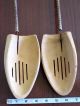 Two Vintage Wood Shoemaker ' S Cobbler Boot Stretcher,  Shoe Forms Folding Springs Industrial Molds photo 4