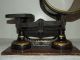 Antique 19th C.  Victorian Doyle & Son London Cast Iron Balance Scale W/brass Pan Scales photo 3