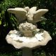 Lovebirds Statue W/ Worn Texture Vintage Stone Garden Dove Yard Bird Garden photo 1