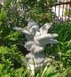 Lovebirds Statue W/ Worn Texture Vintage Stone Garden Dove Yard Bird Garden photo 3