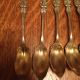 Vintage Silverplate 6 Ornate Fruit Spoons Rogers 1920s Other photo 2