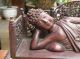 Chinese Old Rosewood Wood Carved Sleep Buddha Quan Kwan Yin Statue Sculpture V36 Kwan-yin photo 1
