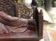 Chinese Old Rosewood Wood Carved Sleep Buddha Quan Kwan Yin Statue Sculpture V36 Kwan-yin photo 6