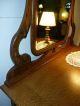 Antique Oak Dresser,  Bureau With Beveled Mirror Ornate Carvings,  Refinished Usa 1900-1950 photo 2