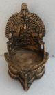 Antique Vintage Hand Casted Brass Puja Worship Oil Lamp Goddess Laxmi India photo 1