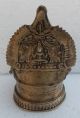 Antique Vintage Hand Casted Brass Puja Worship Oil Lamp Goddess Laxmi India photo 4