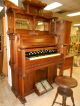 Antique D.  W.  Karns Hand Carved Mahogany Pump Organ From Southern Estate Keyboard photo 2