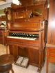Antique D.  W.  Karns Hand Carved Mahogany Pump Organ From Southern Estate Keyboard photo 3