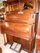 Antique D.  W.  Karns Hand Carved Mahogany Pump Organ From Southern Estate Keyboard photo 7