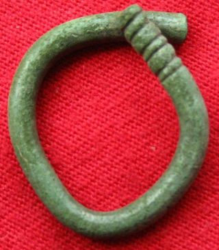 Ancient Roman Bronze Earring 22mm P10 photo