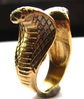 Fine Gold Gilt Georgian Double Cobra Banded Ring Esoteric 18th Century photo