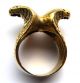 Fine Gold Gilt Georgian Double Cobra Banded Ring Esoteric 18th Century European photo 1