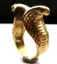 Fine Gold Gilt Georgian Double Cobra Banded Ring Esoteric 18th Century European photo 2