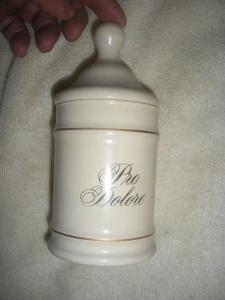 Vintage Ei Lilly Pro Dolore Chemical Jar photo