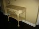 Antique French Country Cottage Library Entry Table Chic Shabby Side Key Table 1900-1950 photo 2