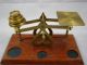 Great Set Of Vintage Brass Postal Scales And Weights Science & Medicine (Pre-1930) photo 1