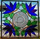 Stained Glass Window Panel Art Nouveau Vintage Plate 1900-1940 photo 5