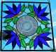 Stained Glass Window Panel Art Nouveau Vintage Plate 1900-1940 photo 6