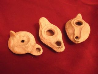Instant Collection Of Roman Oil Lamps. photo