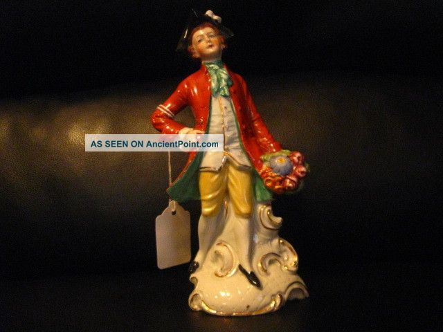 Bavarian Porcelain Figurine Courting Gentlemen Figurines photo