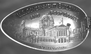 Vintage Chicago Federal Bldg/post Office Sterling Spoon photo