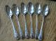 Heavy Quality Antique Cased Set Of Six Solid Silver Hm Spoons/tongs 127.  5g - 1907 Other photo 4